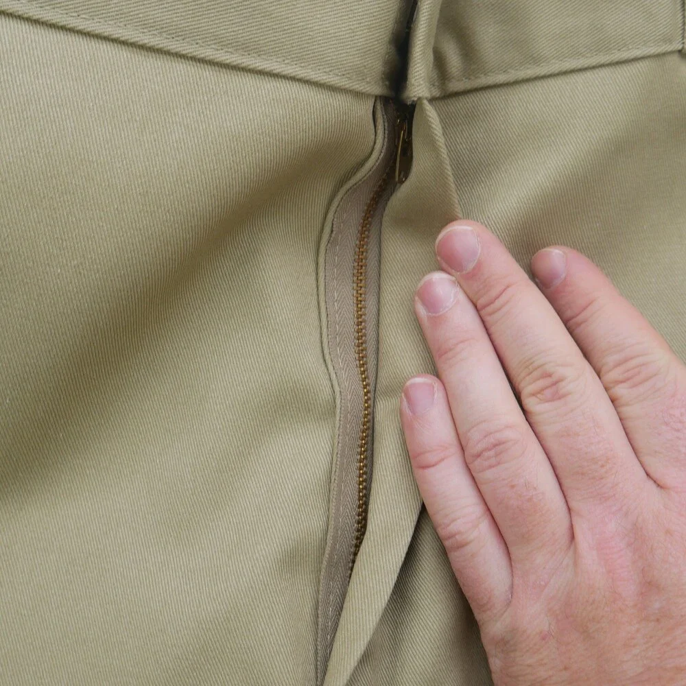 Dickies 874 Work Pants Mens 42x32 Beige Original Fit Wrinkle Resistant Twill